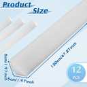Frienda 47 Inch 12 Pcs Peel and Stick Above Ground Pool Cove Foam Long Add Protection to Swimming Pool Liner for Above Ground Pools Accessories, White