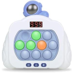 Quick Push Pop Fidget Toys for Kids & Adults, 12 Game Modes Upgraded Light Up Fast Push Bubble Handheld Toy, Stress Relief & Party Favors, Christmas & Birthday Gifts for 3-12 (Astronaut)