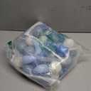 GOGOSO Ball Pit Balls Stars Moon Shapes Plastic Pitballs for Toddler Play Tent Baby Photo Props Kids Pool Water Toys Kiddie Pool Party Decor, Pearl Blue+Cream Blue+White,100PCS