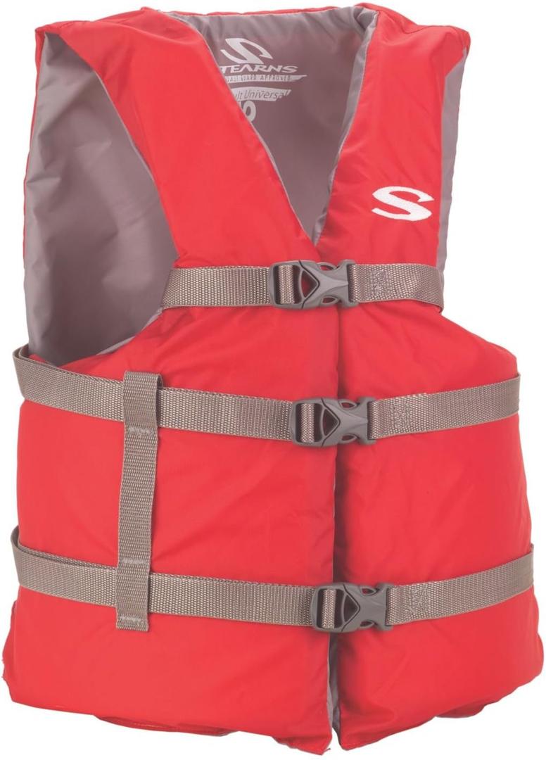 Stearns Adult Life Vest, USCG Approved Type III Life Jacket, PFD for Boating, Swimming, Watersports, & More, Standard Fit