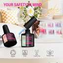 3 x CHUCHU Gel Nail Polish for Manicure: Pink and Blue Jelly Colors UV Nail Polish - 8ml Duo Gel Polish Neutral for Women Beginners Nail Enthusiasts - Summer Spring Home Nail Art Design Salon Gift Winter