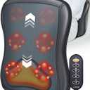 JZBRAIN Shiatsu Back Massager with Heat : Up and Down Rolling Massage - Electric Back Massager for Pain Relief Deep Tissue - Heated Lower Back Massager for Office, Home, Car UseBlack