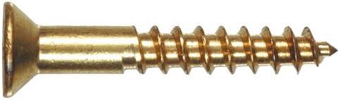 Hillman 2733 10 X 2-Inch Brass Flat Phillips Wood Screw, 20-Pack