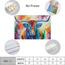 Aesthetic Longhorn Animals Colorful Cattle Poster Paintings Wall Decor Canvas Wall Art Photo Prints Posters for Room Aesthetic Bedroom Living Room Decor for Mens Framed Unframed 12x18inch(30x45cm)