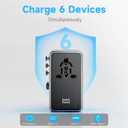 Minthouz Universal Travel Adapter, International 70W Power Adapter GaN Fast Charger with 3 USB-C PD, 1 USB-C Cable & A Ports, All-in-One Portable AC Power Plug Adapter for USA EU UK AUS