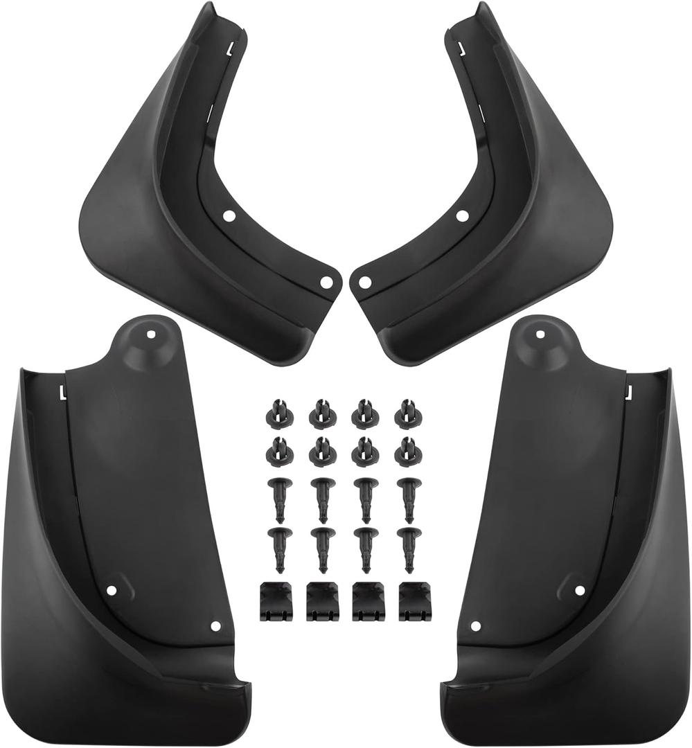 Boxi 2024 Upgraded Mud Flaps Splash Guards fit for Tesla Model Y 2020-2024 Vehicle Sediment Protection No Drilling No Tape Mudflaps Tire Protector Mudflaps (Set of 4)