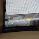Cat Litter Box Enclosure with Litter Pan, Anti-Tracking Mesh Step, Pull-Out Tray, Clear Acrylic Splash Guards, Wood-Look Top Shelf, Hidden Cat Washroom Cabinet