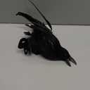 Wowagoga Halloween Realistic Crow Black Feather Crow Statue Shoulder Strap Style Halloween Party Decoration Outdoor Bird Props for Holiday Dressing