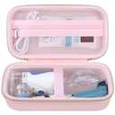 Elonbo Carrying Case for Portable Handheld Inhaler Nebulizer Machine for Adults and Kids, Asthma Inhaler Travel Case, Handheld Mesh Atomizer Machine Holder, Inhaler Spacer Bag, Star Pink