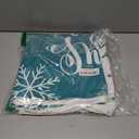 Lanpn Christmas Throw Pillow Covers 22x22 Set of 4, Merry Christmas Winter Xmas Snowflake Decorative Holiday Cushion Pillow Cases 22 x 22 for Outdoor Indoor Farmhouse Home Room Couch Decor (Teal)