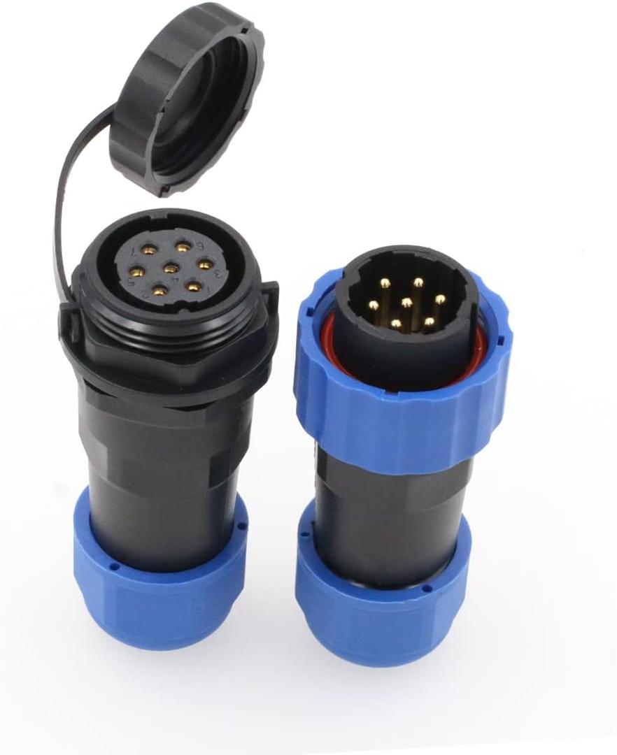 DRR SD20 Waterproof Aviation Connector Pair in-line Plug with Socket 7Pin IP68 for Solar Energy System