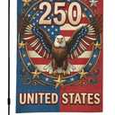 2 x Garden Flag 12x18 Double Sided, 1776-2026 USA 250th Anniversary Patriotic Yard Flag, American Outdoor Small Garden Flag for 4th of July Porch Lawn Decor