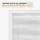 Cordless Room Darkening Mini Blind - 31 Inch Width, 64 Inch Length, 1" Slat Size - Pearl White - Cordless GII Deluxe Sundown Horizontal Windows Blinds for Interior by Achim Home Decor