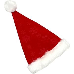 Rocky Mountain Goods Classic Red & White Santa Hat - Christmas Hat - Adult Size - Unisex - Soft Red w/White Faux Fur
