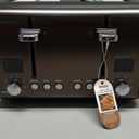 SEEDEEM 4 Slice Stainless Toaster with LCD Display, 7 Shade Settings, Wide Slots, Bagel/Defrost/Reheat Functions, Removable Crumb Tray, 1800W (11.2*10.6*7.3, Dark Metallic)