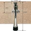 2 Stoppers 4 in Satin Nickel Kickdown Door Stop for Bottom of Door