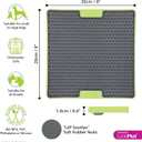 LickiMat Tuff, Heavy-Duty Soother, Dog Slow Feeder Lick Mat, Boredom Anxiety Reducer; Perfect for Food, Treats, Yogurt, or Peanut Butter, Fun Alternative to a Slow Feed Dog Bowl, Green