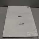 Set of 12 Lemon Cotton Linen Placemats Coaster, 12 x 17 Heat Resistant Embroidery Scalloped Placemats, 4" Summer Kitchen Coaster Double Layered Rustic Dinner Table Decoration(Linen and White)