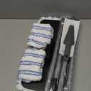 Large Surface Flat Mop, 15x8 Inches, 3Pack Microfiber Wet Mop Refills, Reusable & Washable, Compatible with Hardwood Floor & More, Includes 1 Cleaning Scraper