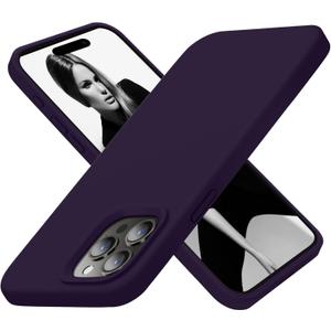 Cordking Designed for iPhone 15 Pro Max Case, Silicone Ultra Slim Shockproof Phone Case with [Soft Anti-Scratch Microfiber Lining], 6.7 inch, Purple