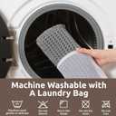 AMOAMI Waffle Bath-Mat, Super Absorbent Bath Mats for Bathroom, Boho Bathroom Rugs Non Slip Washable, Ultra Soft Bathroom-Mat with Tassels Bath Rugs for Floor Mat, 20" X 32" Grey