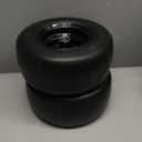 2 Pcs 136.50-6 Flat Free Lawn Mower Tires and Wheels, with 3/4" & 5/8" Bearing, 13x6.50-6 Zero Turn Mower Front Tires for Commercial Garden Lawn, 4"- 8.2" Centered Hub