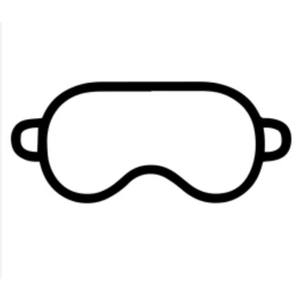 2 Pack Sleeping mask, White Biege