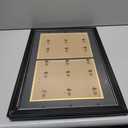 GraduationMall 14x20 Double Diploma Frame, Display 8.5x11 Certificate with Black over Gold Mat,Tempered Glass,Black with Silver Beads