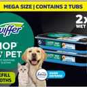 Swiffer Sweeper Pet Heavy Duty Multi-Surface Wet Cloth Refills for Floor Mopping and Cleaning, Fresh scent, 16 count, Pack of 2