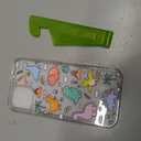 MOSNOVO for iPhone 13/14 Case | Military Grade 6.6ft Drop Tested | Clear with Dinosaur Land Design