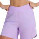 baleaf Women's 7 inch Athletic Shorts Quick Dry Shorts Light Purple XL (Purple, XL)