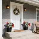 Artificial Faux Pansy Plastic Silk Flowers Fake Plants for Outdoor,6 PCS