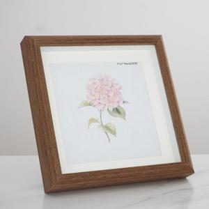7X7 Wooden Picture Frame with 5.5x5.5 Mat, 7x7 Square Picture Frame with Glass, For Wall and Desktop Display