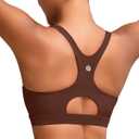 RUNNING GIRL Sports Bras for Women High Support,Racerback High Impact Grey Sports Bra Moulded Cup Workout Bra Push up (Large)