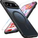 Case for Google Pixel 9/Pixel 9 Pro, Magnetic Pixel 9 Pro Case with Screen Protector [Compatible with Magsafe] [Military Grade Drop Tested] Shockproof Translucent Matte Protective Cover