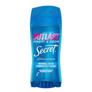 Secret Outlast Antiperspirant Deodorant for Women, 72hr Sweat & Odor Protection, PH Balancing Minerals, Invisible Solid, Completely Clean Scent, 2.6 oz (2.6 Ounce (Pack of 1))