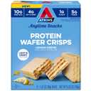 Atkins Lemon Wafer Crisps, Protein Snack, 10g Protein, 4g Net Carbs, 1g Sugar, 5g Fiber, 5 Count