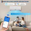 Garvee Mini Split AC & Heat Pump, 9000 BTU 208/230V, 18.5 SEER2, Remote Control & APP Control, Bulit in 2.0 WiFi, Works with Alexa, Ultra-Quiet, Energy Efficient, Cool and Heat Room Up to 450Sq.ft