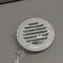 HG Power 4 Inch Soffit Vents, Metal Round Vent Cover with Screen Mesh, Louver Exhaust Vent for Wall, Ceiling Mount, Shed, Garage, Attic Ventilation, 2-PackWhite