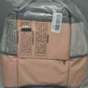 Pink & Grey Diaper Bag Backpack – Multi-Function Convertible Travel Backpack with Mesh Side Pockets, Front Zip Compartment & Top Handles, 14" L x 6" W x 14.25" H