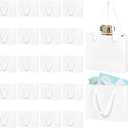 20 Pieces Extra Small Gift Bags 4 x 4.75 x 2.36inch Small Paper Bag with Handles Bulk Mini Party Favors Bags Tiny Thank You Favor Bag for Mother's Day Wedding Birthday Bridal Shower Party (WHITE)