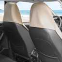 Waterproof Car Seat Cover Full Sets Interior Sets Universal Fits Car Sweat Towel for Trucks SUV Van Car Seat Protector Beige Protector Cloth Seats Pack of 3