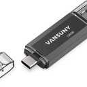 Vansuny 128GB Type C Flash Drive 2 in 1 OTG USB 3.0 + USB C Memory Stick with Keychain Dual Thumb Photo Stick Jump Drive for Android Smartphone, Computers, MacBook, Tablets, PC