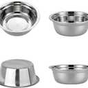 4-Pack Stainless Steel Dog Bowls 47 Oz Metal Dog Bowls for Large & Medium Dogs, 304 Stainless Steel Dog Bowl, Dishwasher Safe Basic Dog Food Bowls Stainless Steel Cat Bowls for Kennel