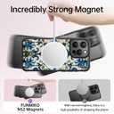 FUNMIKO for iPhone 16 Pro Max Case Wireless Charging & Military-Grade Protection - Trendy Floral Design for Women Girls, Matte Non-Slip Phone Cover with Shockproof Corners - Exquisite Motif