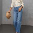 IYICLOTH Button Down Shirts for Women Business Casual Fitted Tops Long Sleeve V-Neck Work Blouse Formal,L Champagne