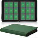 Toploader Binder,Trading Card Binder Storage Hold up 288 Cards 9-Pocket Top Loader Binder with Sleeves for 3"x4" Rigid Toploaders Hard Cases (9Deep Green), 15.5 x 13 x 1.3 inches, holds up to 288 cards