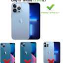SunStory Compatible with iPhone 13 Pro Case with HD Screen Protector, 3-Layer Heavy Duty Full-Body Cover,3 in 1 Hybrid Protective Case for iPhone 13 Pro 6.1", LakeSkyBlue