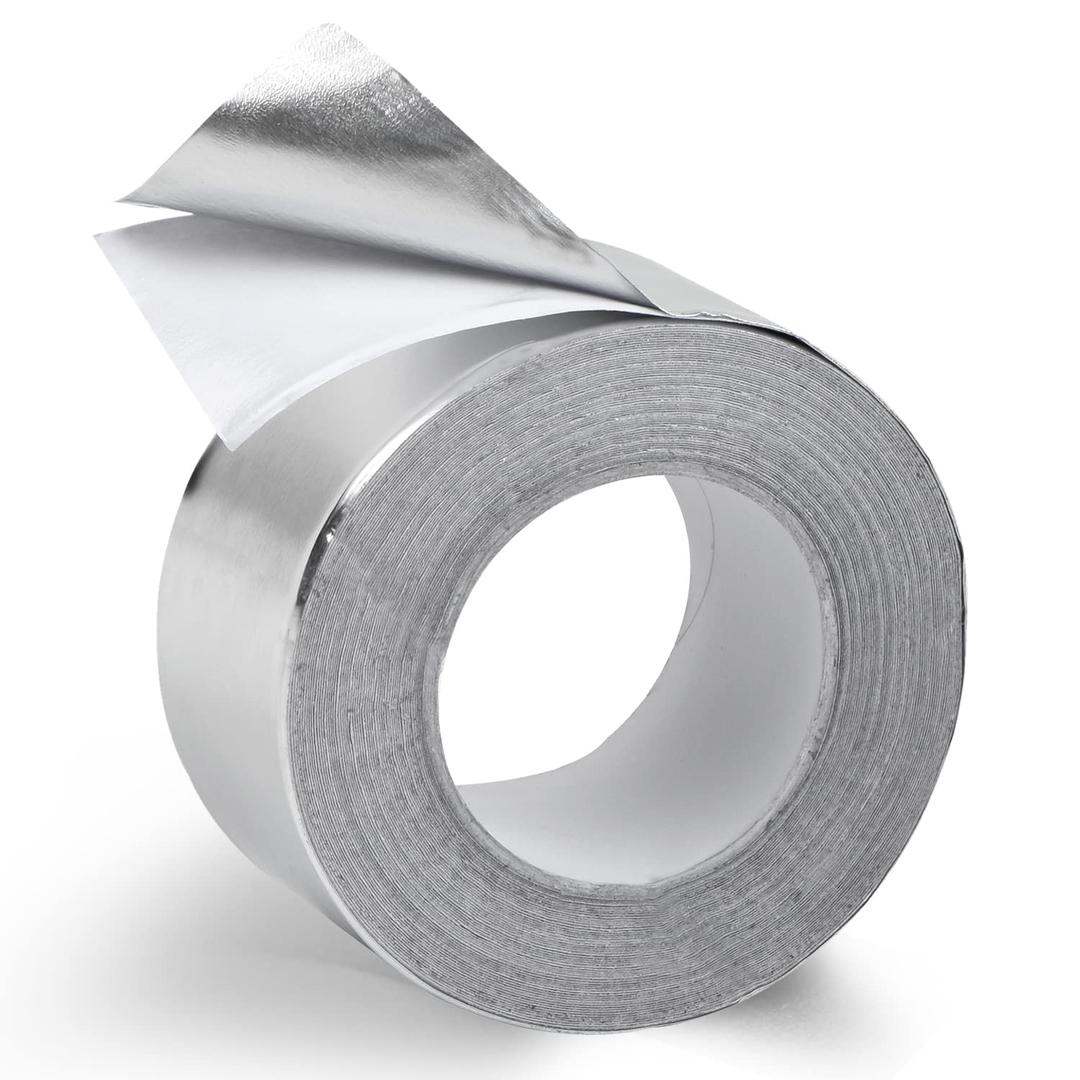 Impresa High Temperature Aluminum Foil Tape - 30 ft (10 yd) x 1.5 in Wide, 0.15 mm Thick, Silver - Heat & Waterproof Resistant for Metal, Plastic & Glass