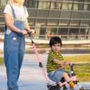 XJD Toddler Bike, 6 in 1 Folding Toddler Tricycle for 1-4 Year Old with Parental Control Handle, Balance Bike with Removable Pedal, Backrest, Adjustable Seat, First Christmas Birthday Gifts (Pink)